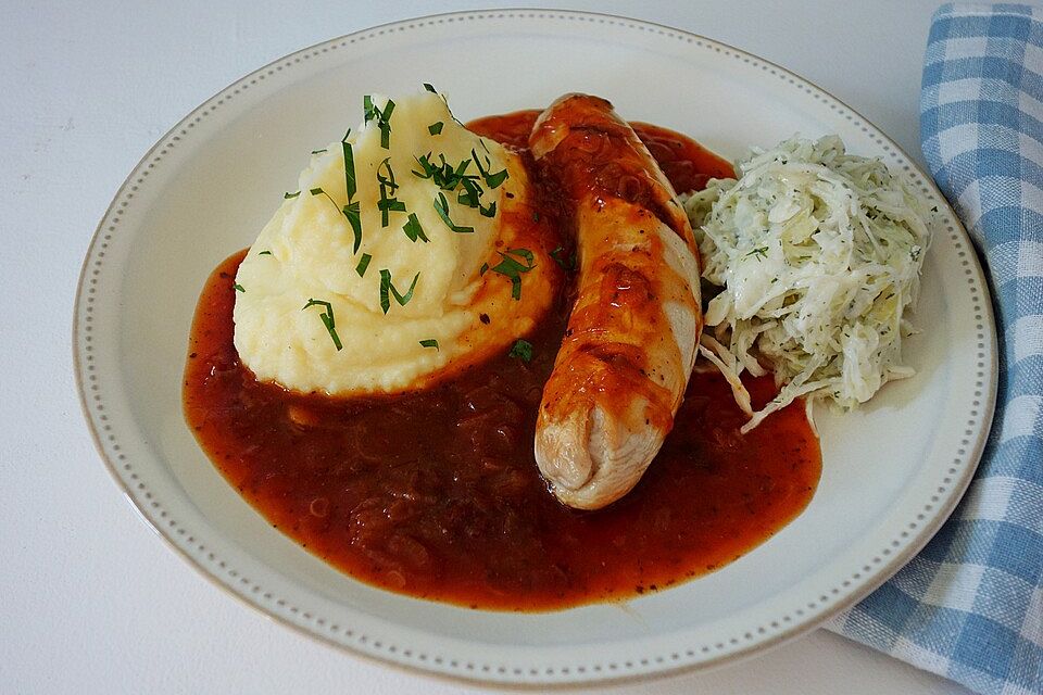 Bratwürste in Biersauce