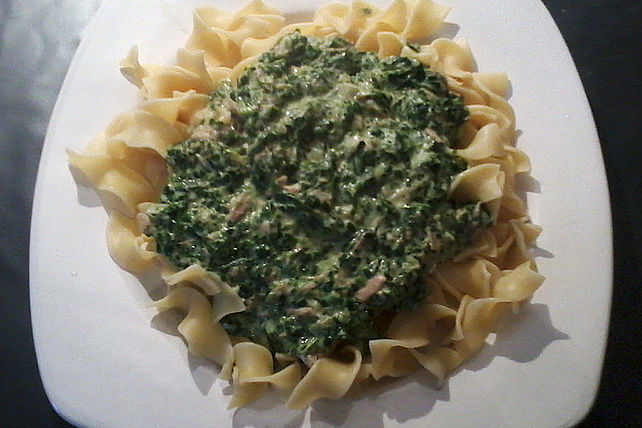 Nudeln mit Spinat-Thunfisch-Soße von NX-01| Chefkoch