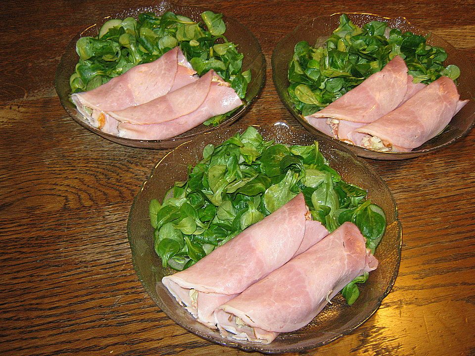 Schinkenröllchen mit Karotten-, Apfel-, Cornichonfüllung von ixia| Chefkoch Schinkenröllchen mit Karotten-, Apfel-, Cornichonfüllung von ixia| Chefkoch