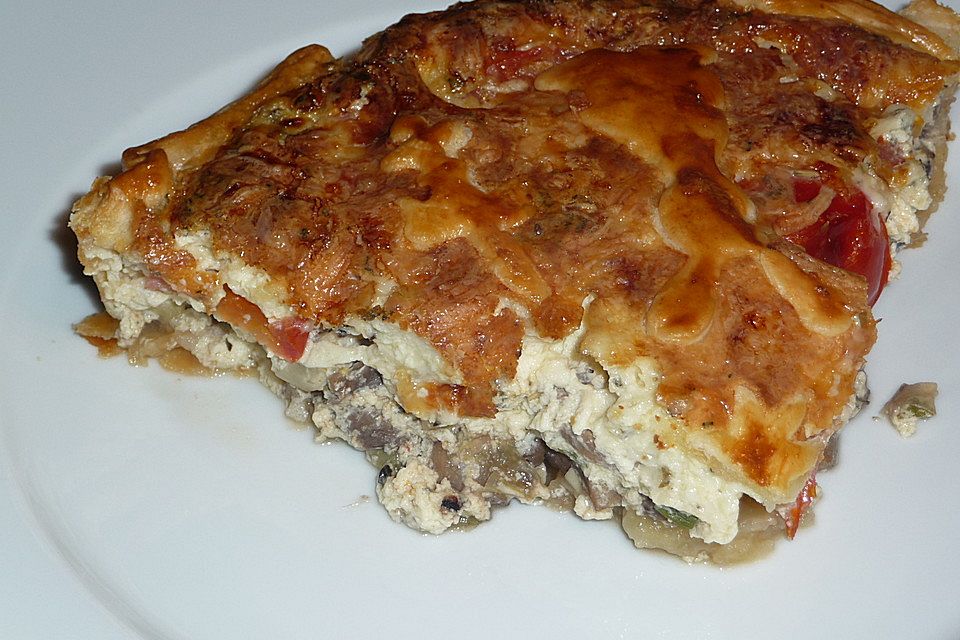 Champignon-Blätterteig-Quiche