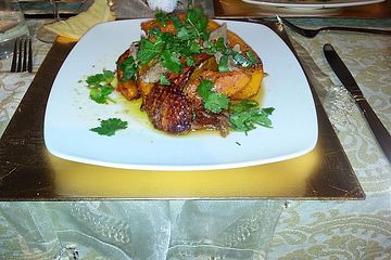 Asiatischer Kürbissalat mit knuspriger Ente