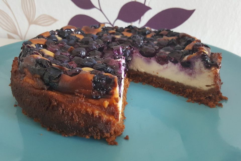 Amerikanischer Blueberry Cheesecake