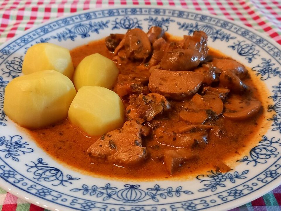 Hähnchen-Champignon-Pfanne mit Kartoffeln von medikament| Chefkoch