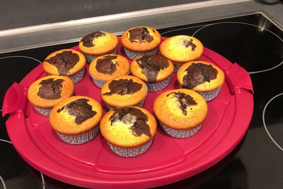 Luftige Marmor-Muffins