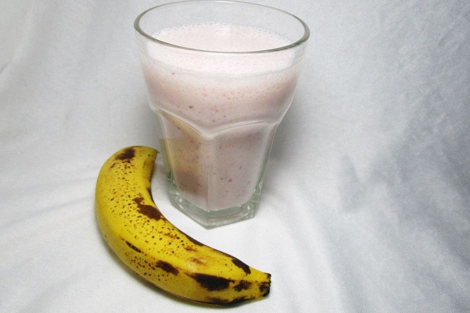 Erdbeer-Bananenmilch