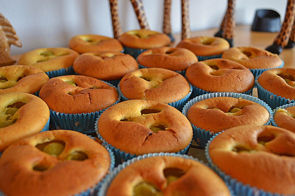 Marzipan-Weintrauben Muffins