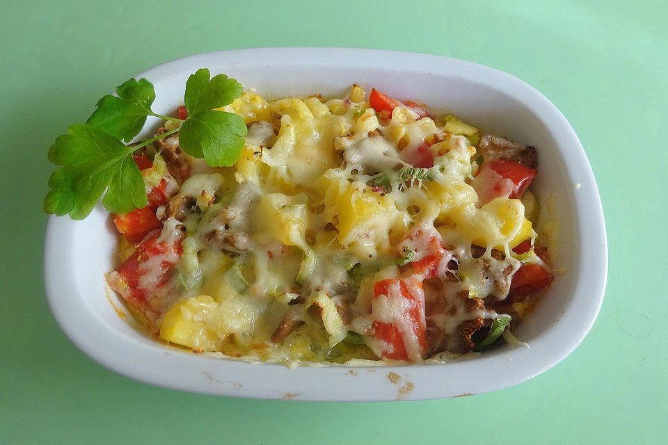 Kartoffel - Gemüse Auflauf mit Parmesan