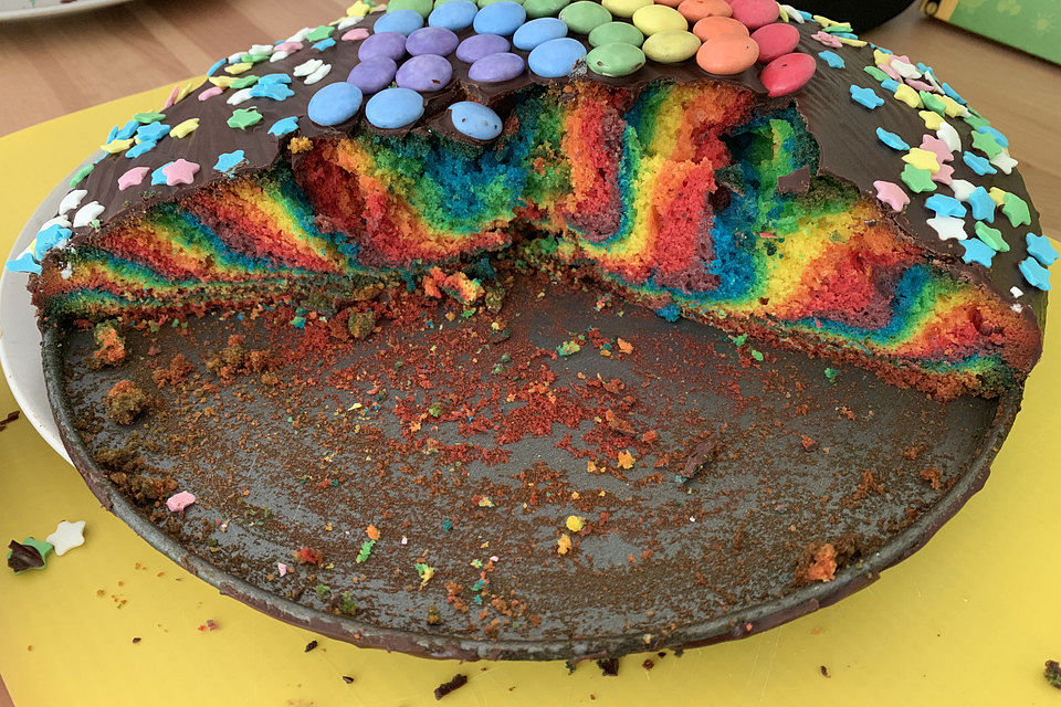 Regenbogenkuchen