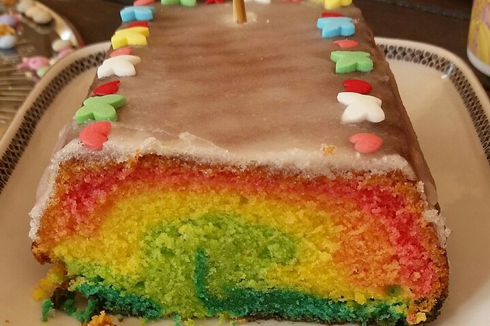 Regenbogenkuchen