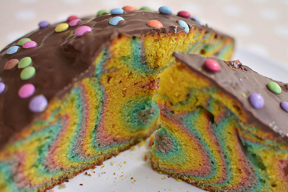 Regenbogenkuchen