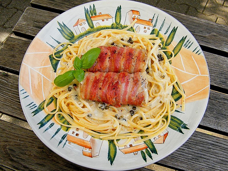 Seelachsfilet mit scharfen Spaghetti von nora12 | Chefkoch