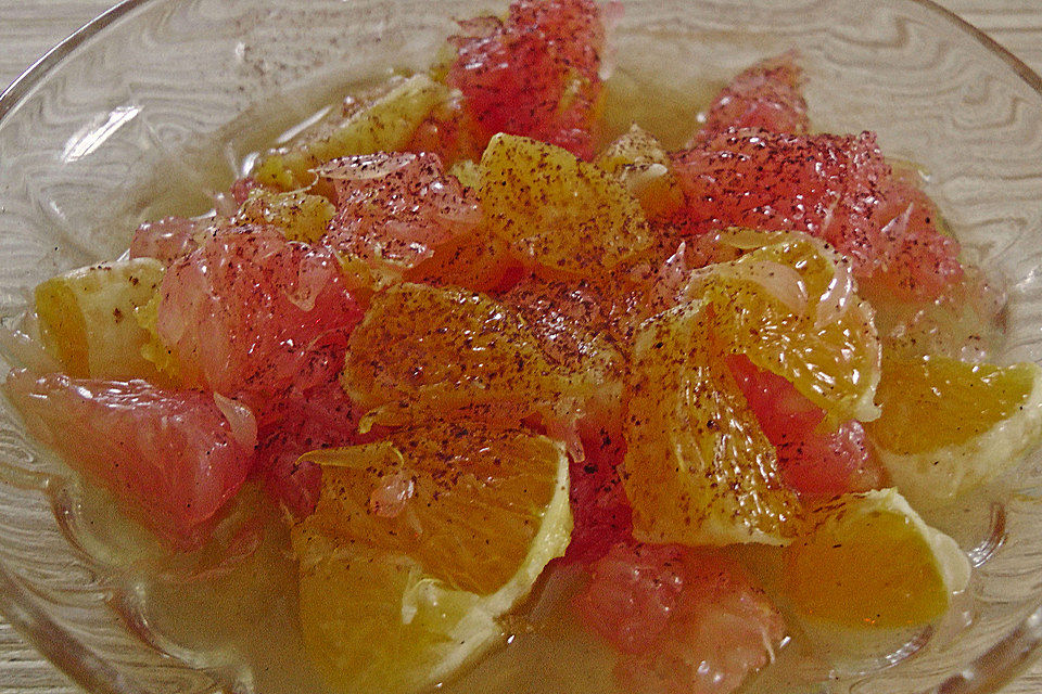 Orangenkompott mit Grapefruit