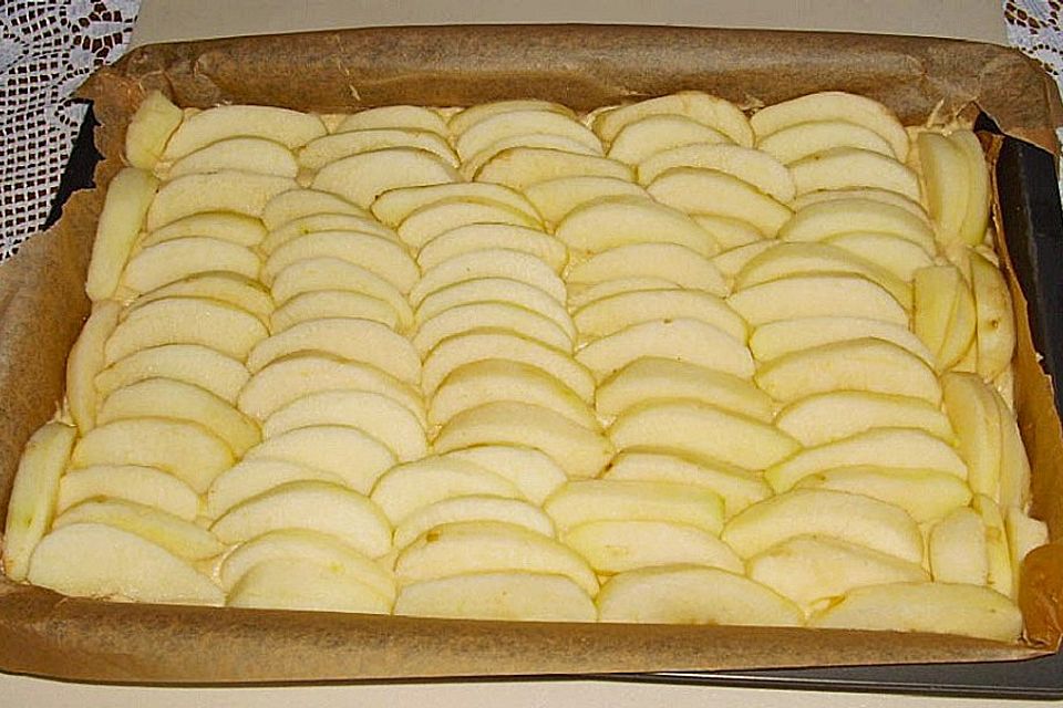 Apfel-Sandkuchen vom kleinen Blech