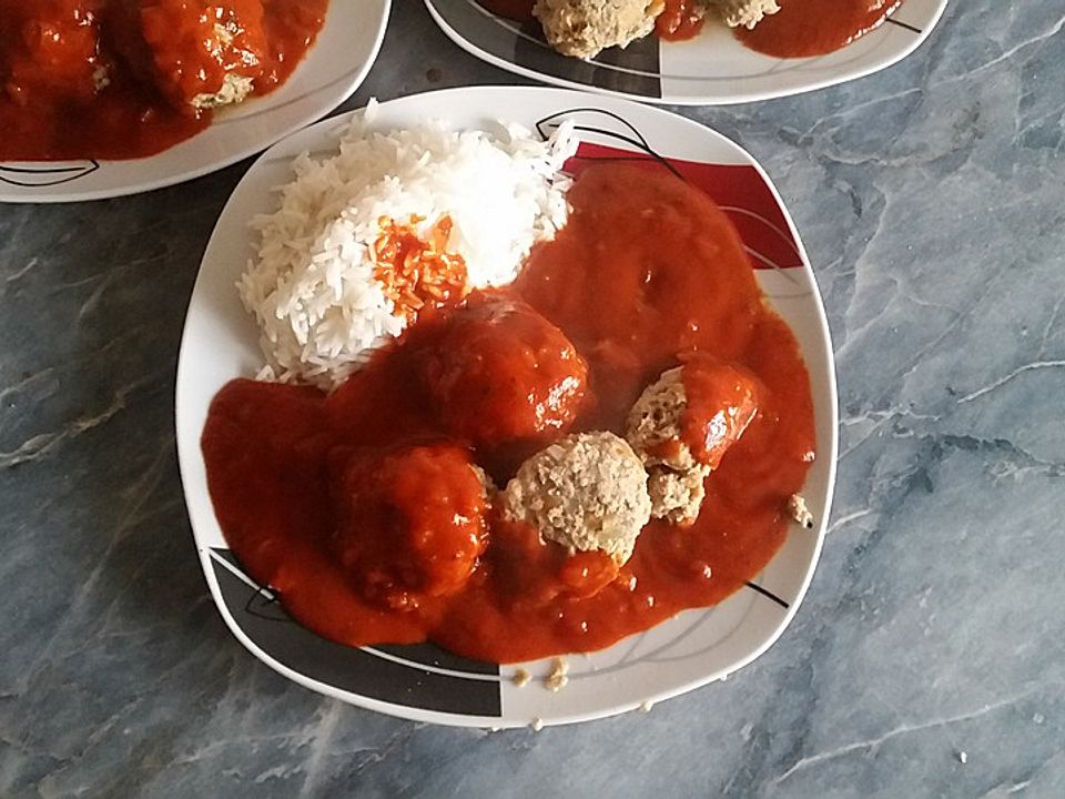 Fleischklößchen mit Tomatensauce von Ricki| Chefkoch