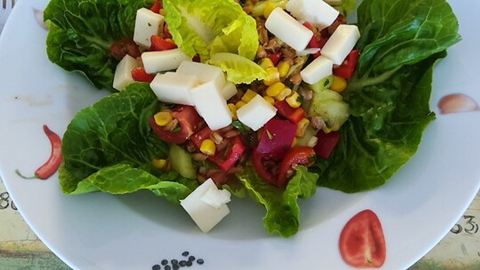 Getreidesalat &amp;quot;Verona&amp;quot; mit Gurke, Tomate, Paprika von Minimouse66| Chefkoch