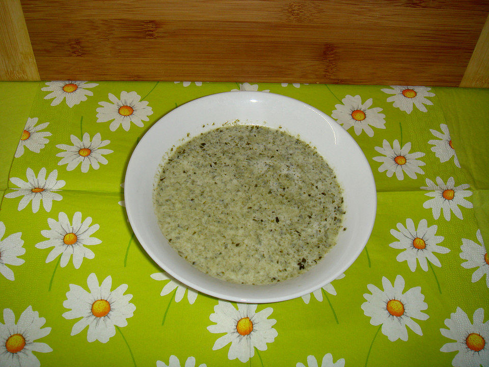 Krauter Rahm Suppchen Mit Knoblauch Croutons Von Netti Chefkoch 