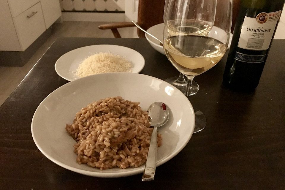 Risotto mit getrockneten Steinpilzen