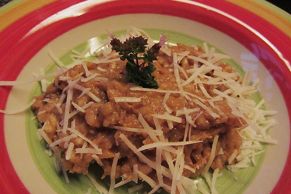 Risotto mit getrockneten Steinpilzen