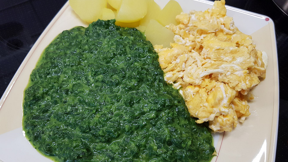 Rahmspinat aus frischem Spinat von Bruzzelfee