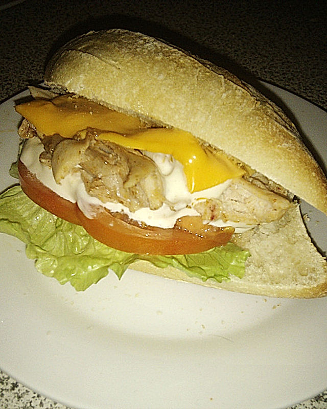 Spicy Grilled Chicken Baguette