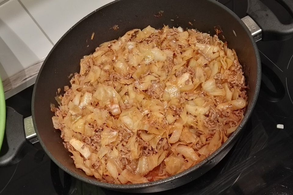 Weißkraut mit Hackfleisch