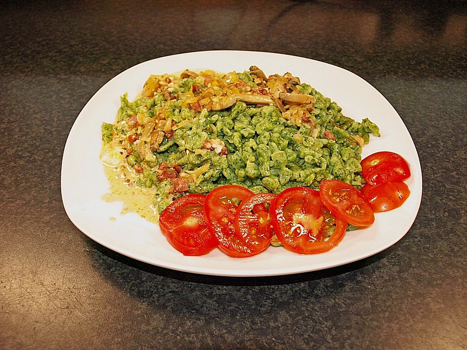 Grüne Spätzle in Schinken-Käse-Sahne Sauce von Nobbis| Chefkoch