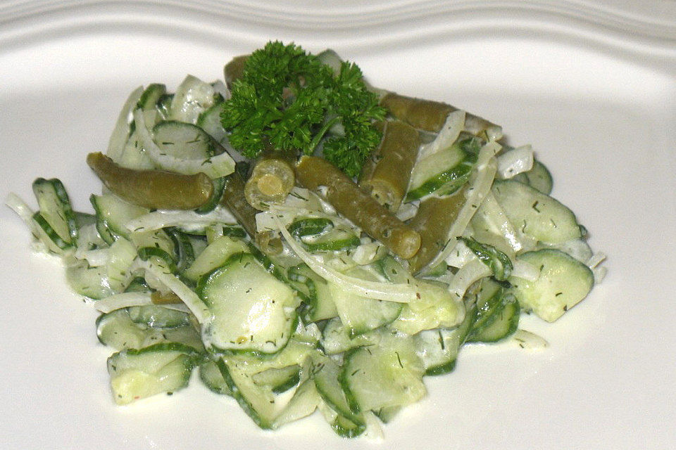 Thüringer Bohnen-Gurkensalat