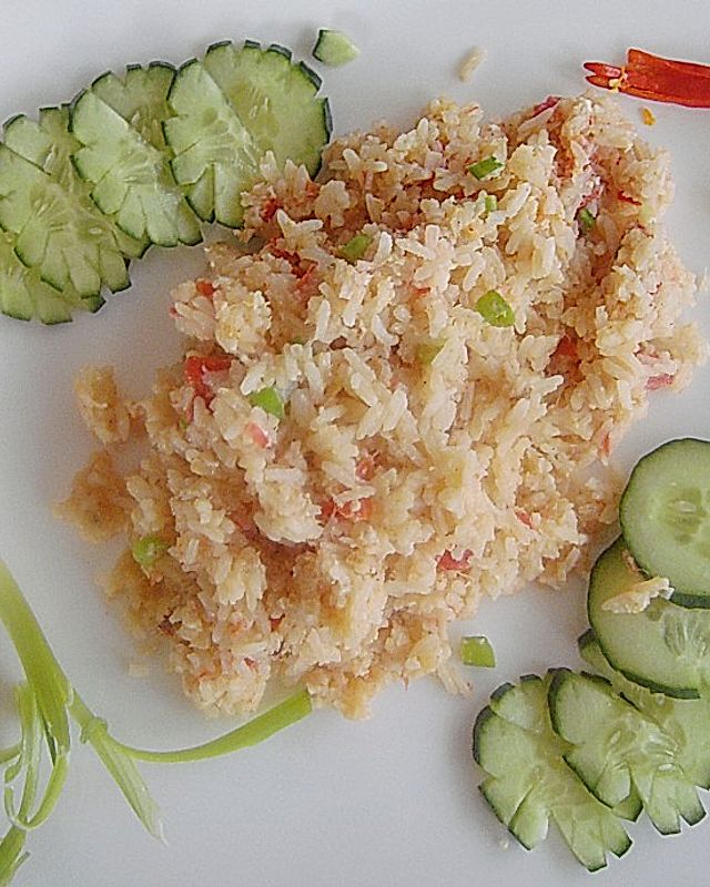 Gebratener Reis mit Krabbenfleisch