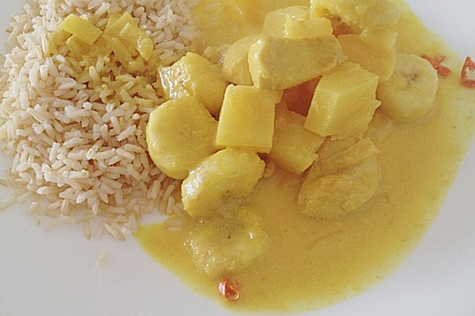 Fruchtiges Putencurry