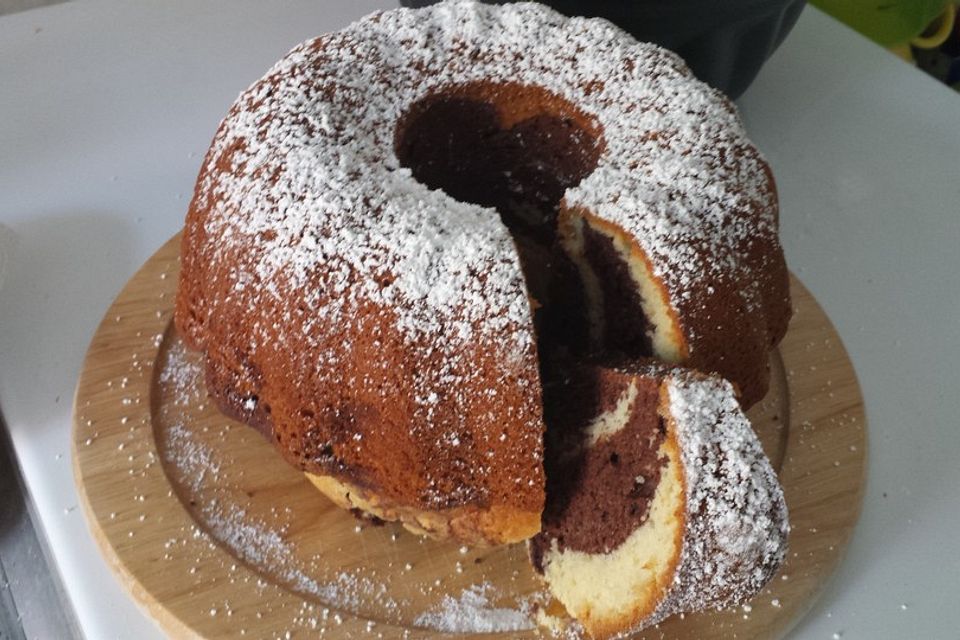 Marmorkuchen mit Sahne ohne Butter Marmorkuchen mit Sahne ohne Butter
