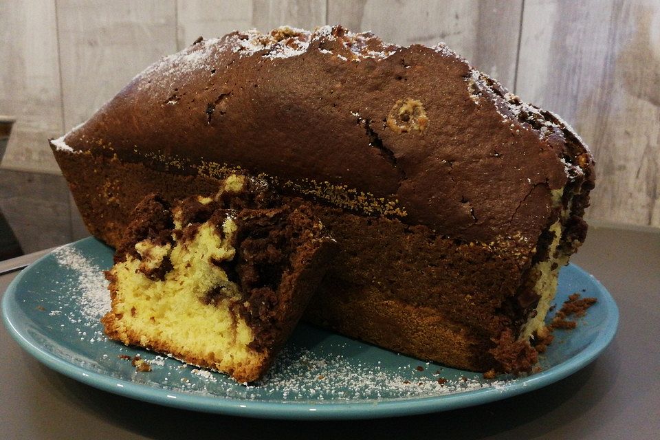 Marmorkuchen mit Sahne ohne Butter Marmorkuchen mit Sahne ohne Butter