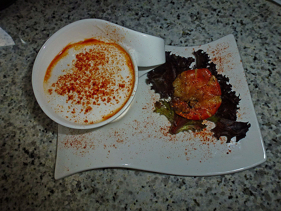 Tomaten-Mango-Kokos Suppe mit Hähnchenstreifen von mydear| Chefkoch
