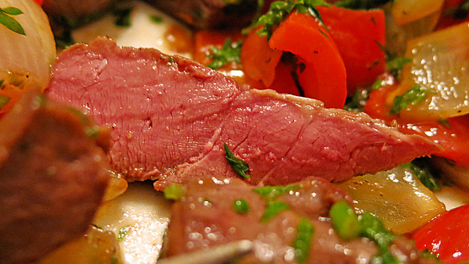 Rinderherz mit Paprikagemüse von Carco Rinderherz mit Paprikagemüse von Carco