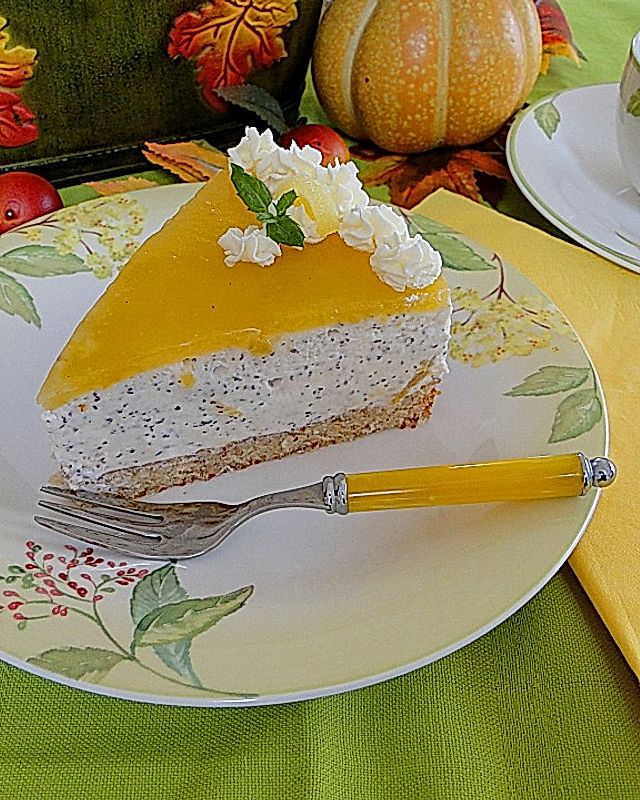Quark-Mohnmousse Torte