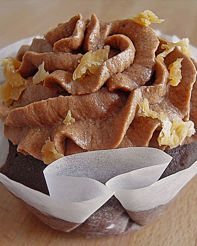 Schoko-Karamell-Cupcakes mit Nougat-Frosting