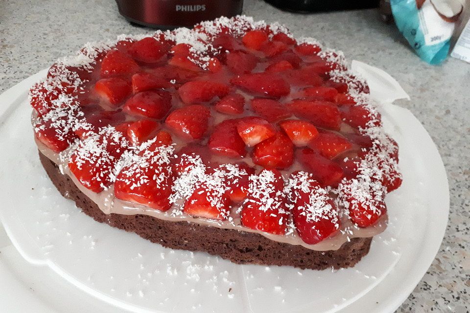 Schoko-Erdbeer-Kuchen