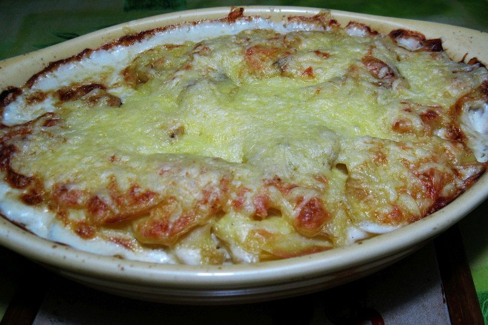 Einfacher Kartoffelgratin