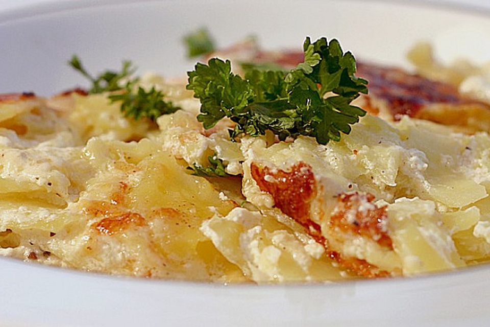 Einfacher Kartoffelgratin