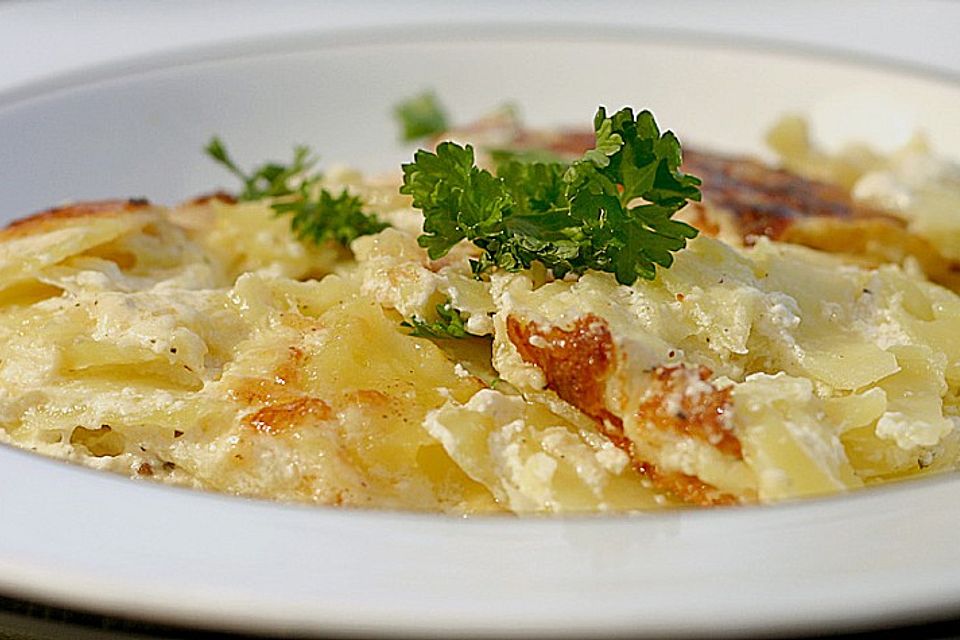 Einfacher Kartoffelgratin