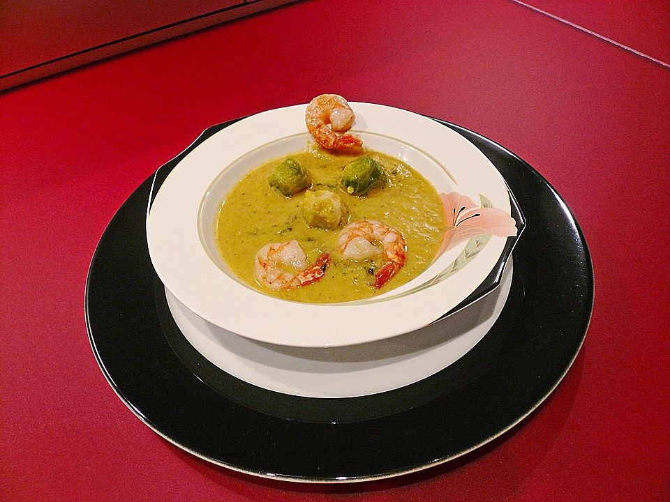 Rosenkohl-Curry-Suppe mit Garnelen von funkelsteinchen| Chefkoch