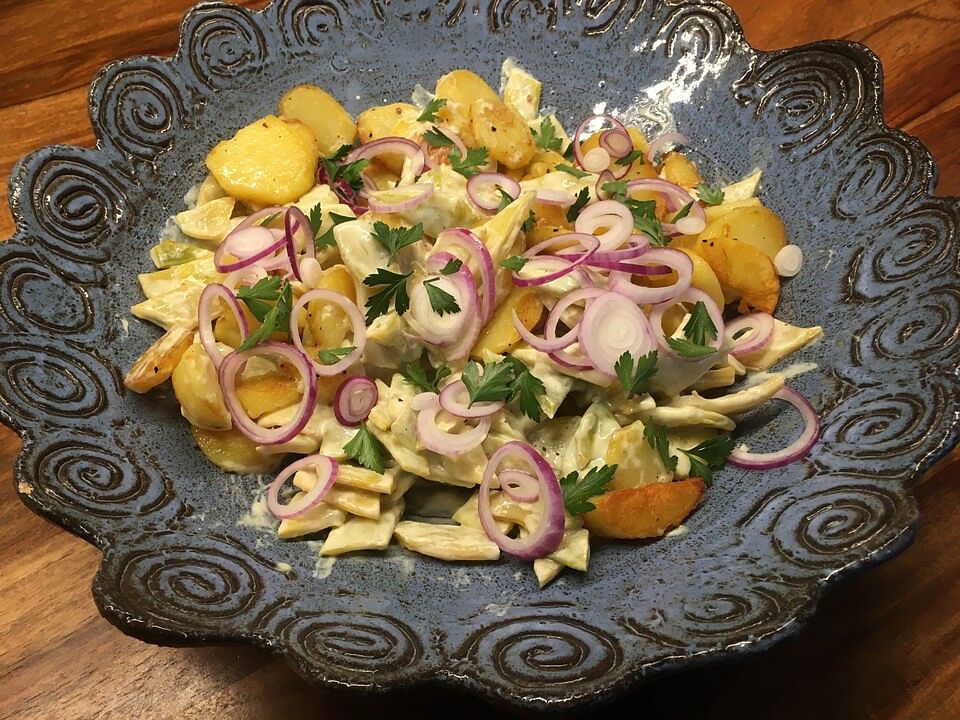 Lauwarmer Kartoffel-Bohnen-Salat von souzel| Chefkoch
