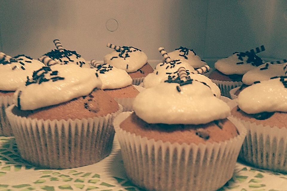 Kaffe-Schoko-Cupcakes mit Rumfrosting