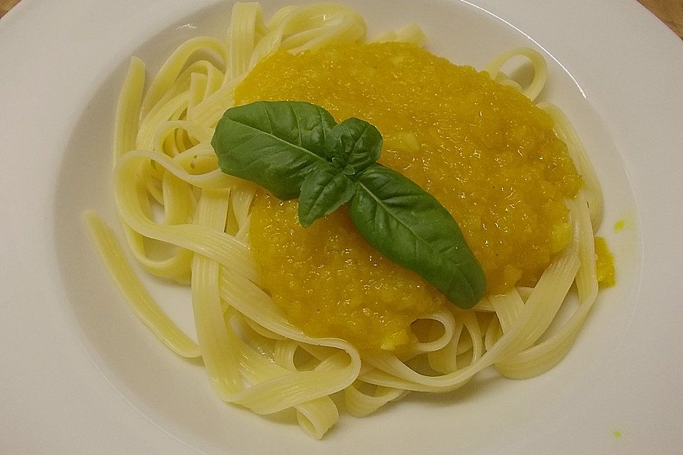 Kürbissauce zu Pasta