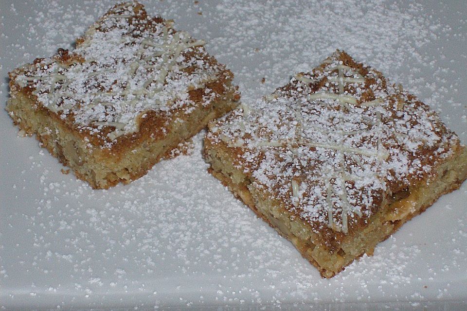 Brownies mit Walnüssen und weißer Schokolade