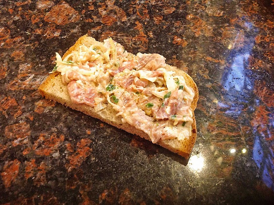 Frischkäse-Brotaufstrich mit rohem Schinken von murdock-bay | Chefkoch