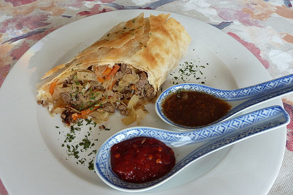 Asiatischer Krautstrudel