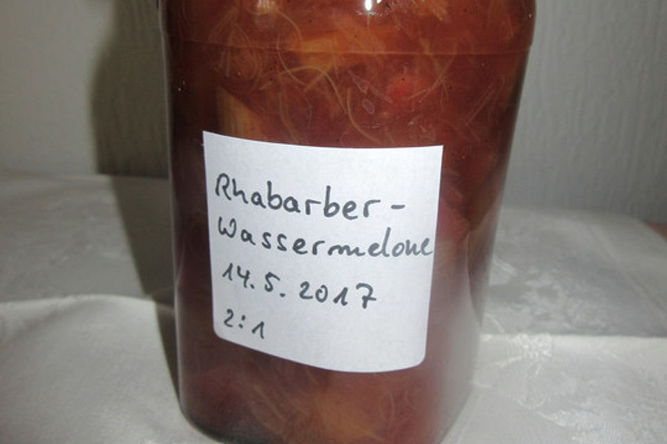 Rhabarber-Melonen Marmelade mit Vanille