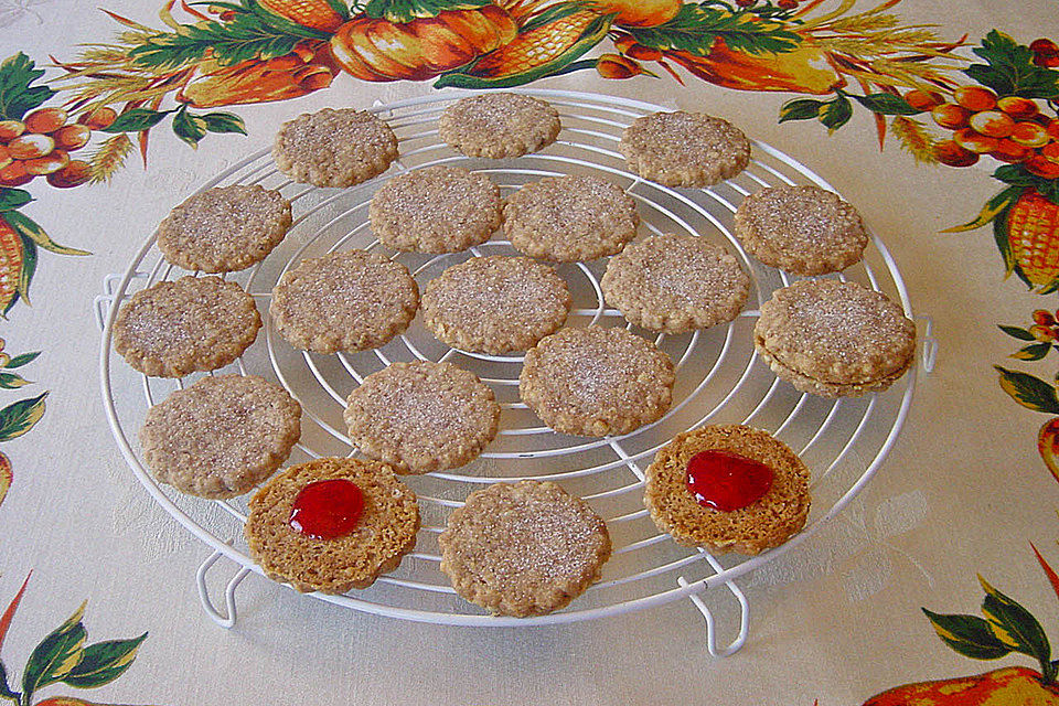 Beschwipste Linzer Plätzchen