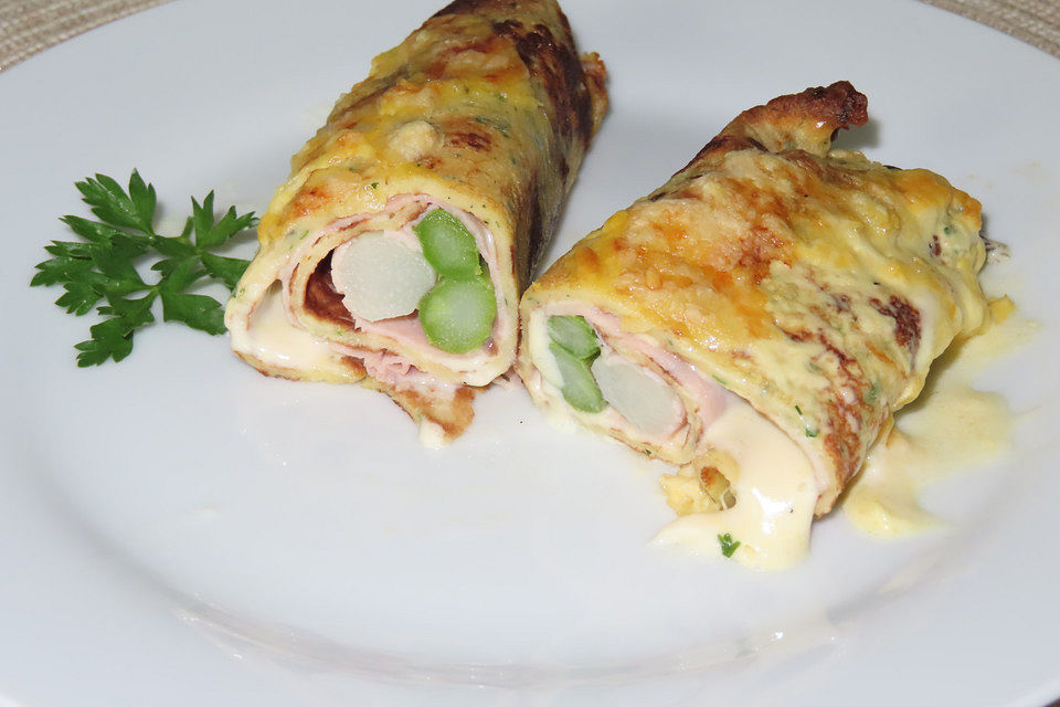 Überbackene Spargel-Wraps