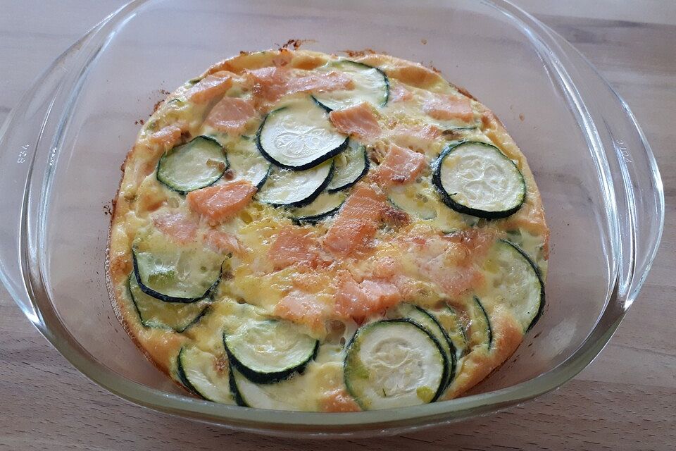 Zucchini-Lachs Frittata